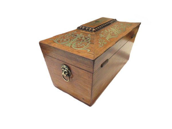 Antique Regency Rosewood Tea Caddy c1820