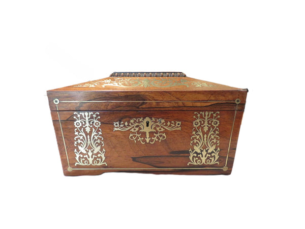 Antique Regency Rosewood Tea Caddy c1820