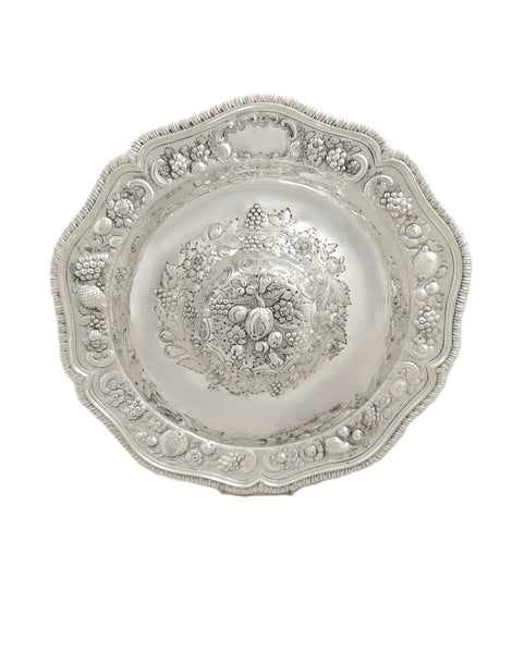 Antique Georgian Sterling Silver 11" DIsh / Bowl - 1746