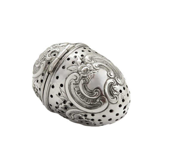 Antique Victorian Sterling Silver Tea Infuser 1895