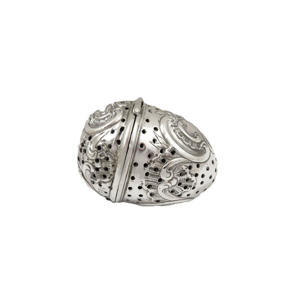 Antique Victorian Sterling Silver Tea Infuser 1895