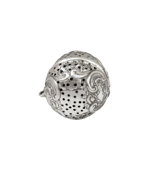 Antique Victorian Sterling Silver Tea Infuser 1895