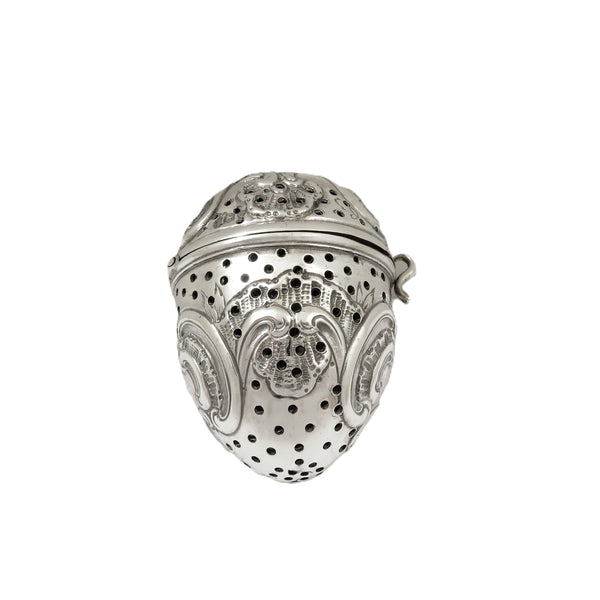 Antique Victorian Sterling Silver Tea Infuser 1895