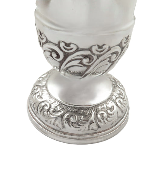 Pair of Antique Victorian Sterling Silver 'Elephant' Vases 1897