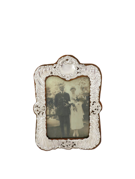 Antique Edwardian Sterling Silver 8" Photo Frame 1902
