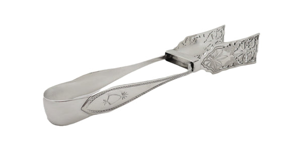 Pair of Antique Late Victorian/Early Edwardian Sterling Silver Cake Tongs 1901