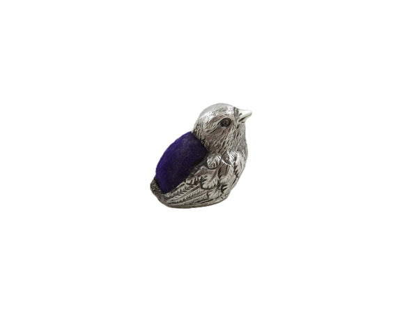 Antique Edwardian Sterling Silver Chick Pin Cushion 1905