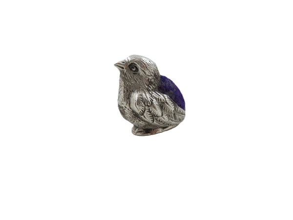 Antique Edwardian Sterling Silver Chick Pin Cushion 1905