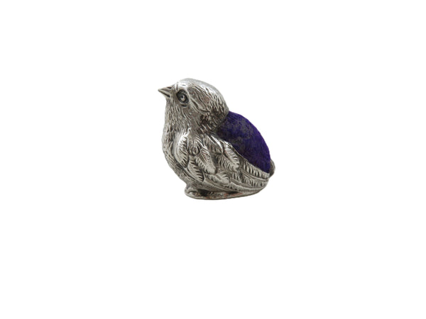 Antique Edwardian Sterling Silver Chick Pin Cushion 1905