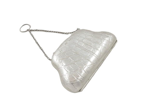 Antique Edwardian Sterling Silver 'Crocodile' Purse 1910