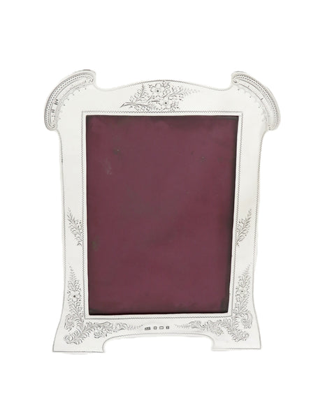 Antique Edwardian Sterling Silver 7" Photo Frame 1908