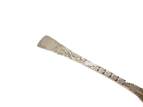 Pair of Antique Victorian Sterling Silver Berry Spoons in Case 1855