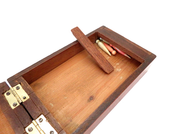 Antique Victorian Inlaid Cribbage Box c1880