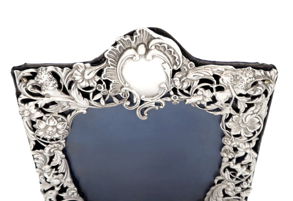 Antique Victorian Sterling Silver 'Heart' Photo Frame 1895