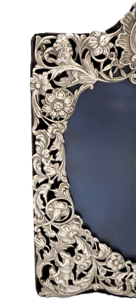 Antique Victorian Sterling Silver 'Heart' Photo Frame 1895