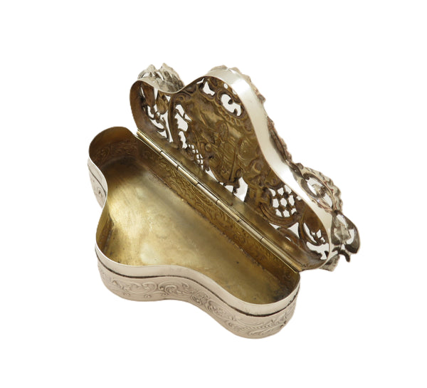 Antique Edwardian Sterling Silver Wedding / Marriage Box 1903