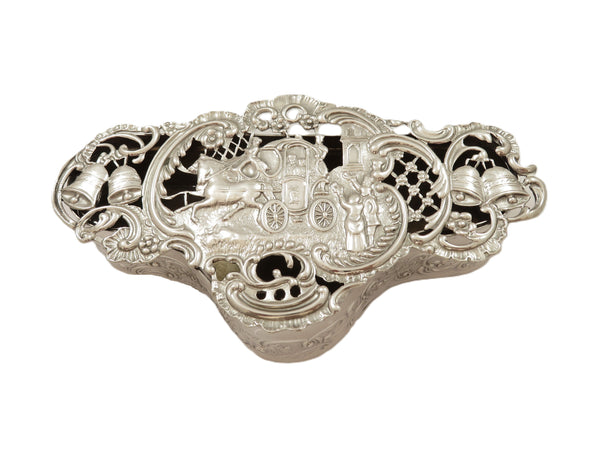 Antique Edwardian Sterling Silver Wedding / Marriage Box 1903