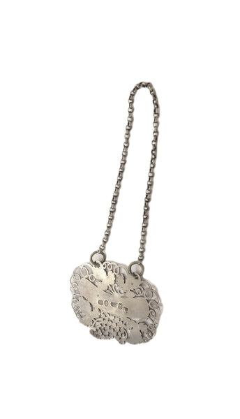 Antique Georgian Sterling Silver 'Port' Label 1825