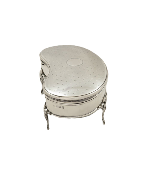 Antique George V Sterling Silver 6" Trinket Box on Legs 1911