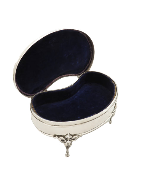 Antique George V Sterling Silver 6" Trinket Box on Legs 1911