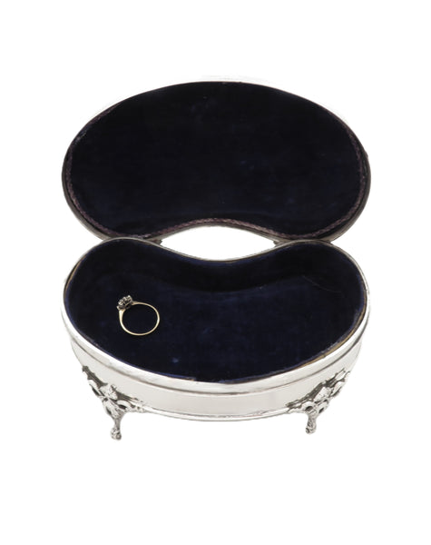 Antique George V Sterling Silver 6" Trinket Box on Legs 1911