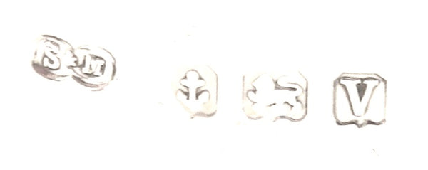 Pair of Antique George V Sterling Silver 7" Vases 1920