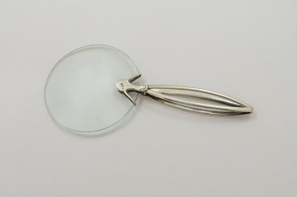 Antique Edwardian Sterling Silver Folding Magnifying Glass 1904