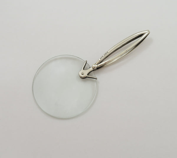 Antique Edwardian Sterling Silver Folding Magnifying Glass 1904