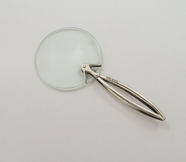 Antique Edwardian Sterling Silver Folding Magnifying Glass 1904