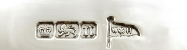 Pair of Antique Edwardian Sterling Silver Berry Spoons in Case 1905