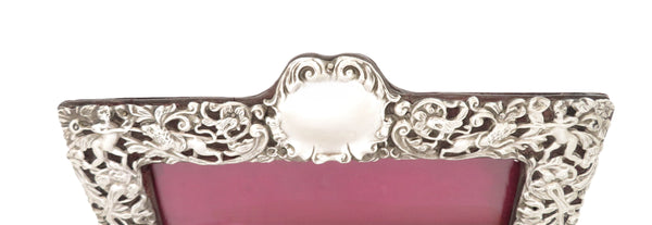 Antique Edwardian Sterling Silver Landscape Photo Frame 1901