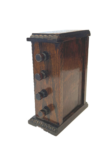 Antique Victorian Oak 6" Perpetual Calendar c1880