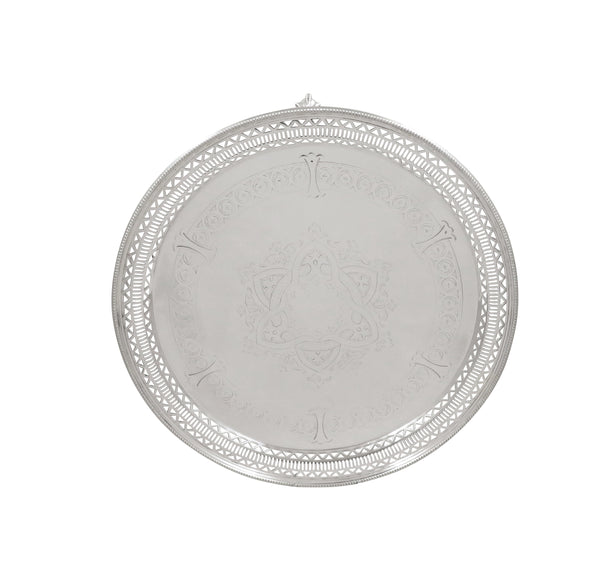 Antique Victorian Silver Plated 12" Tray / Salver c1880