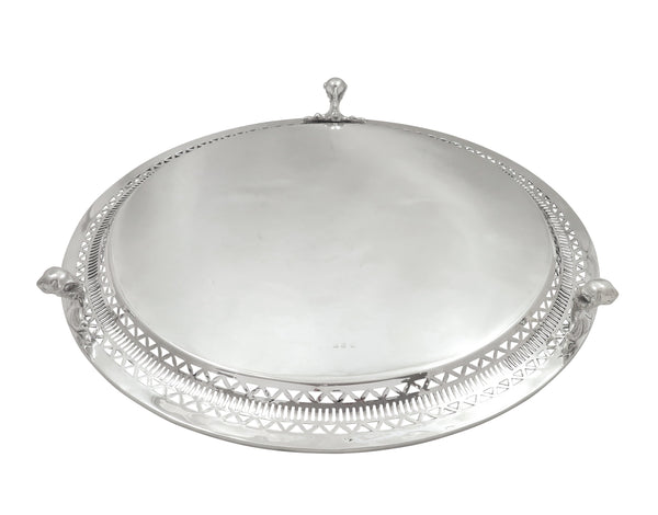 Antique Victorian Silver Plated 12" Tray / Salver c1880