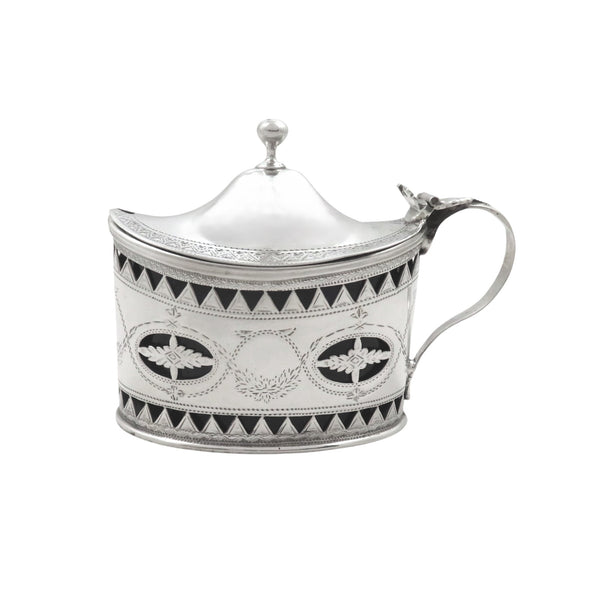 Antique Victorian Sterling Silver Mustard Pot 1882