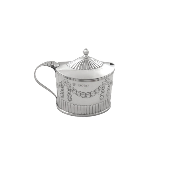 Antique Victorian Sterling Silver Mustard Pot 1884