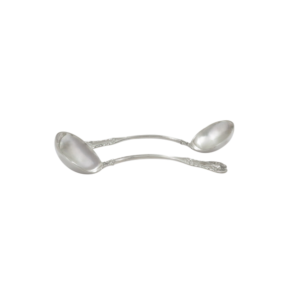 Pair of Antique Georgian Scottish Sterling Silver Sauce Ladles 1823