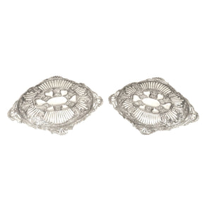 Pair of Antique Edwardian Sterling Silver Dishes / Bowls 1904