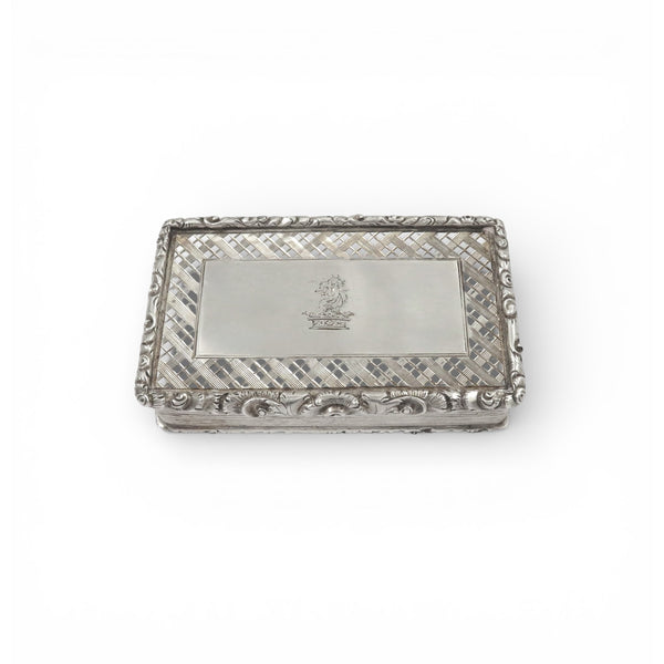 Antique Early Victorian Sterling Silver Snuff Box 1945