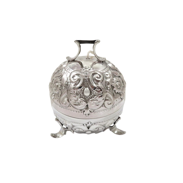 Antique Victorian Sterling Silver String Box / Holder 1896