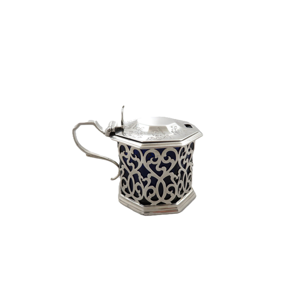 Antique Victorian Sterling Silver Mustard Pot 1871