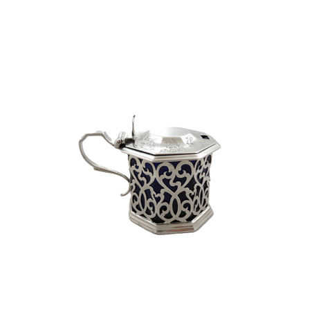 Antique Victorian Sterling Silver Mustard Pot 1871