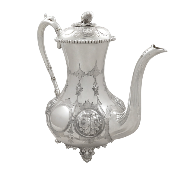 Antique Victorian Silver Plated Coffee Pot c1870