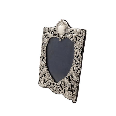 Antique Victorian Sterling Silver 'Heart' Photo Frame 1895