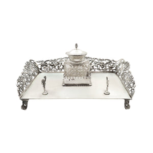 Antique Victorian Sterling Silver Inkstand 1894