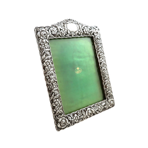 Antique Victorian Sterling Silver 10" Photo Frame 1899