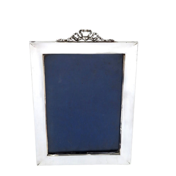 Antique George V Sterling Silver 'Bow/Ribbon' 7" Photo Frame 1912