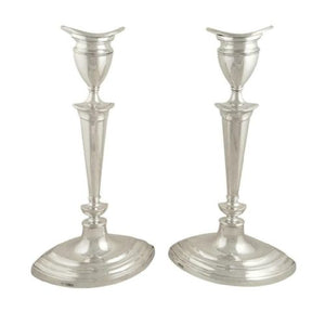 Pair of Antique George V Sterling Silver 9 1/2" Candlesticks 1915