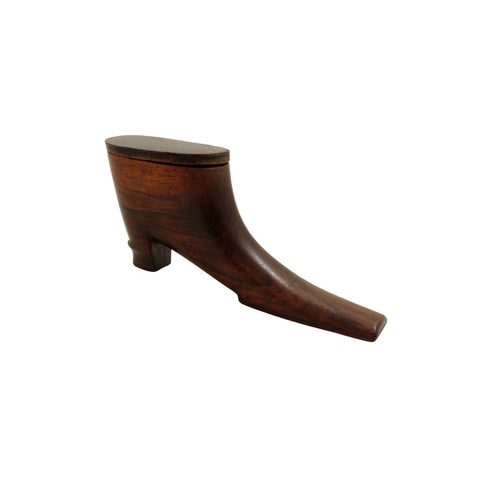 Early 19th Century Rosewood Snuff Shoe c1850
