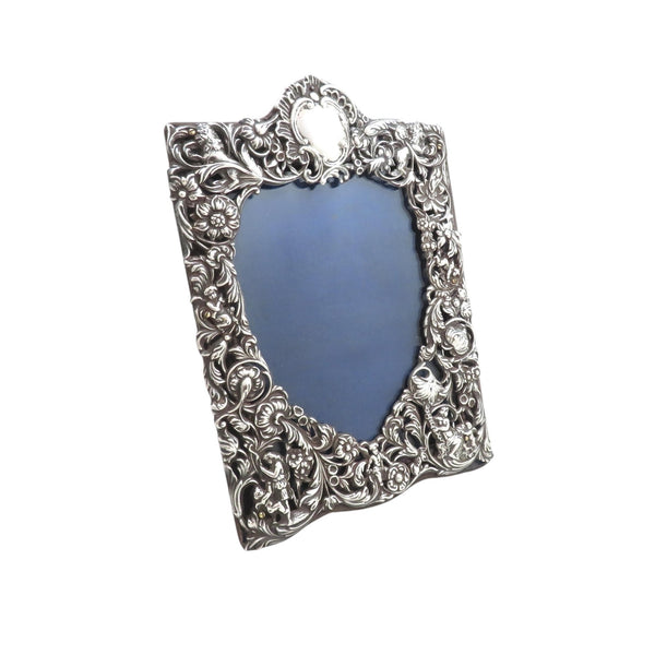Antique Victorian Sterling Silver 'Heart' Photo Frame 1899